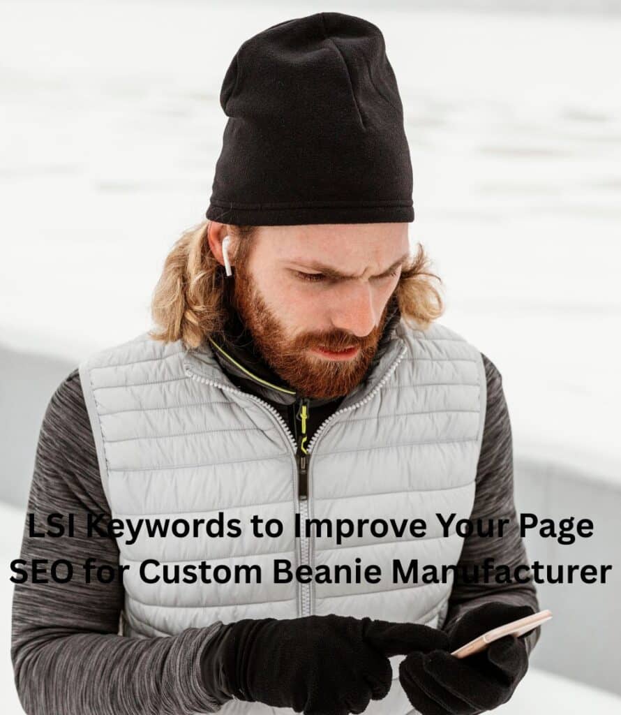 A close-up of hands knitting a stretchy beanie with thick yarn in gradient blue tones.