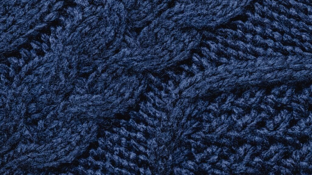 Close-up of a knitted fabric texture showcasing a thicker fabric option