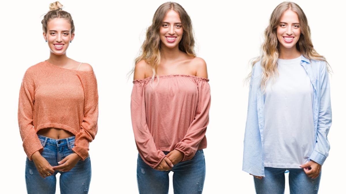 Model trying on trendy clothes from Pretty Little Thing, highlighting sizing and fit