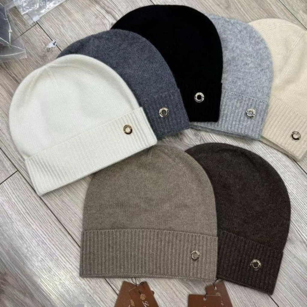 "Close-up of a knit beanie with a personalized logo embroidery in Maryland"