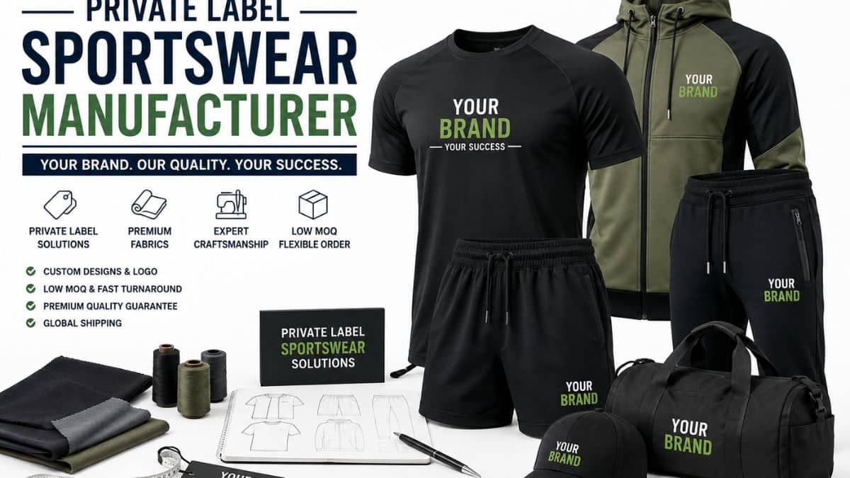 Private label sportswear manufactured by Fashion Soul International