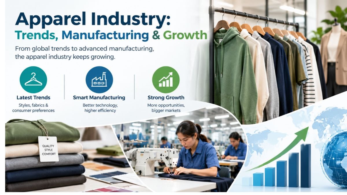 Apparel industry trends, clothing manufacturing, garment production, and global market growth.