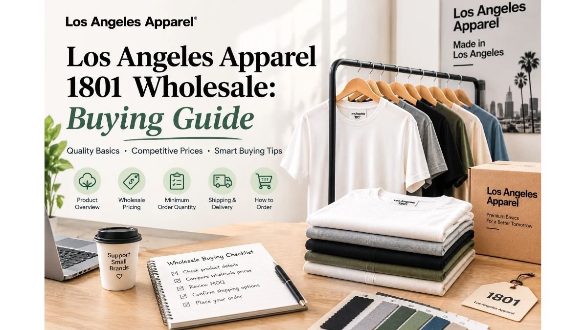 Los Angeles Apparel 1801 wholesale buying guide featuring blank T-shirts, wholesale pricing, minimum order quantities, shipping, and ordering tips.