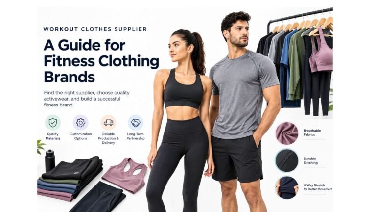 Workout clothes supplier showcasing quality activewear, fitness apparel, and custom clothing options for fitness brands.