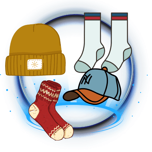 Knitted socks and BEANIE
