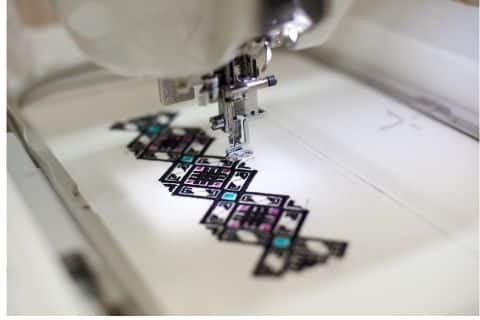 High tread count embroidery work. custom embroidery design.
