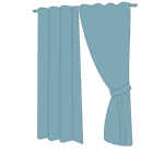 curtains icon as home textiles category