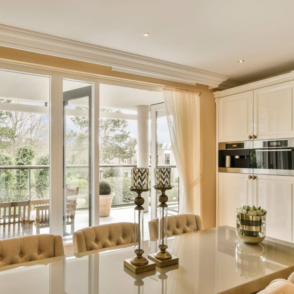 Luxury bed room with luxury Home textile products like curtains and other Ranges