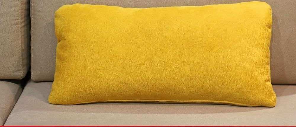 yellow color pillow.