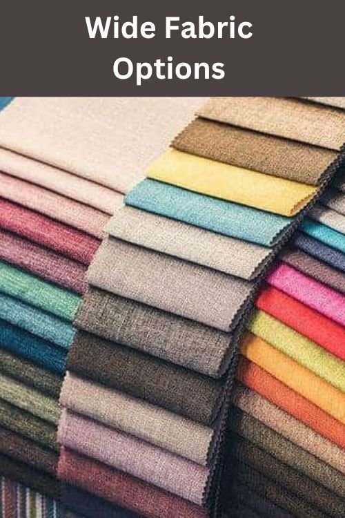 Diverse fabric options by Clothing Supplier in UK, including sustainable and specialty materials.