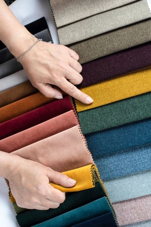 A diverse selection of fabrics in various colors, textures, and patterns, offering endless possibilities for fashion and design.