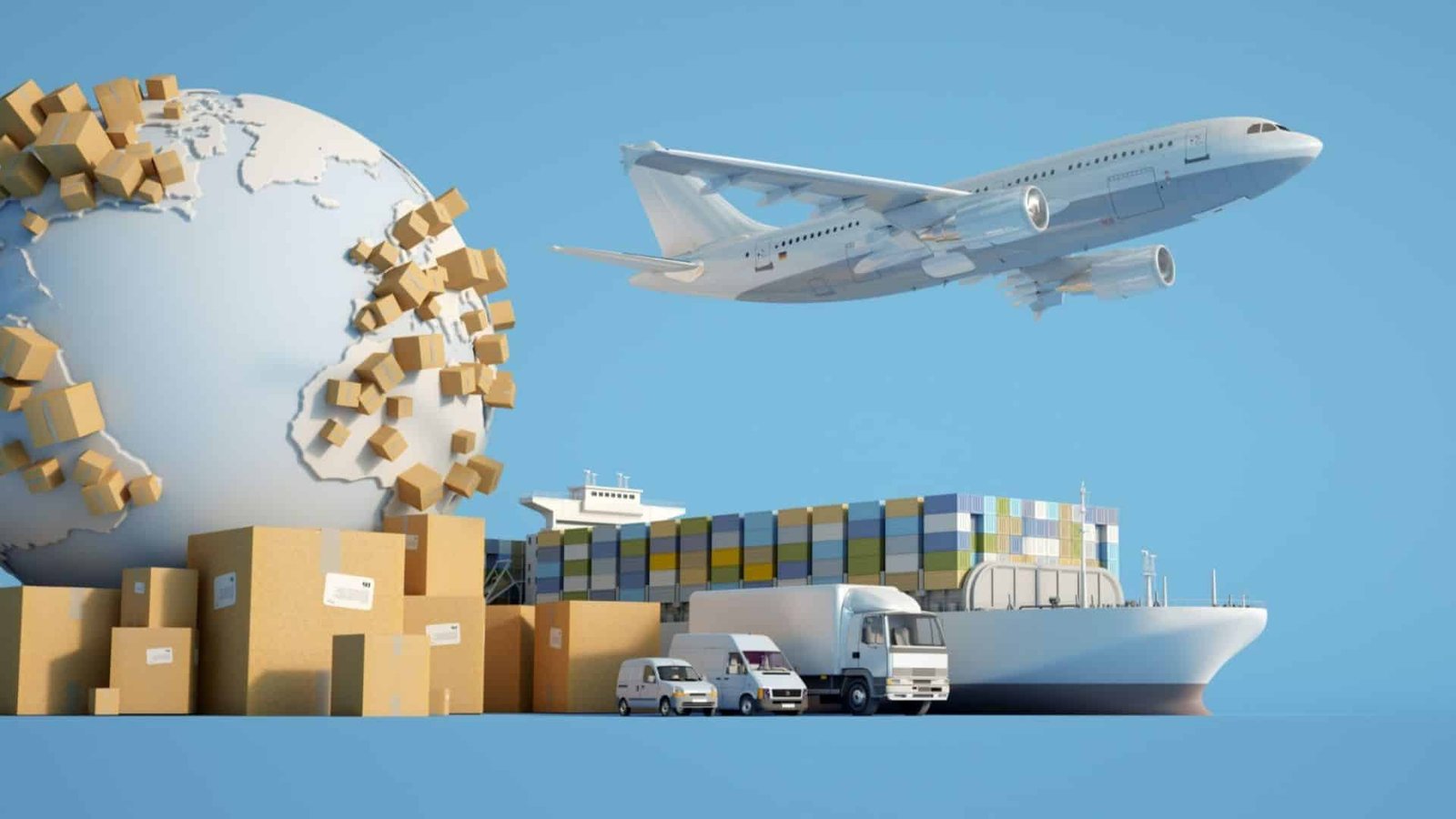 A cargo ship loaded with containers, symbolizing efficient global shipping and international trade