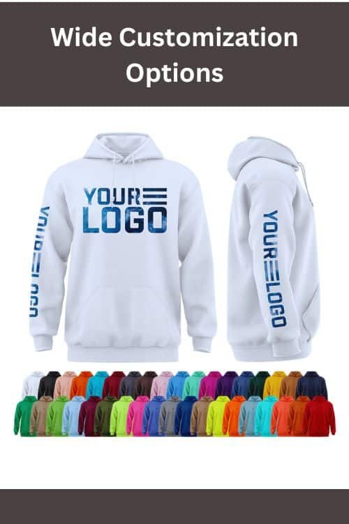 Eco-friendly hoodie production using organic cotton and recycled polyester for sustainable fashion brands.